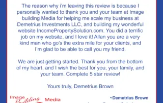 Review from Demetrius Brown