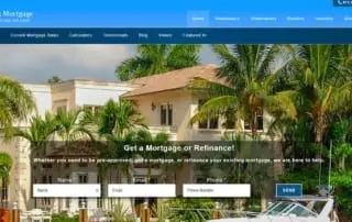 Website screenshot, mortgage broker in Tampa, FL