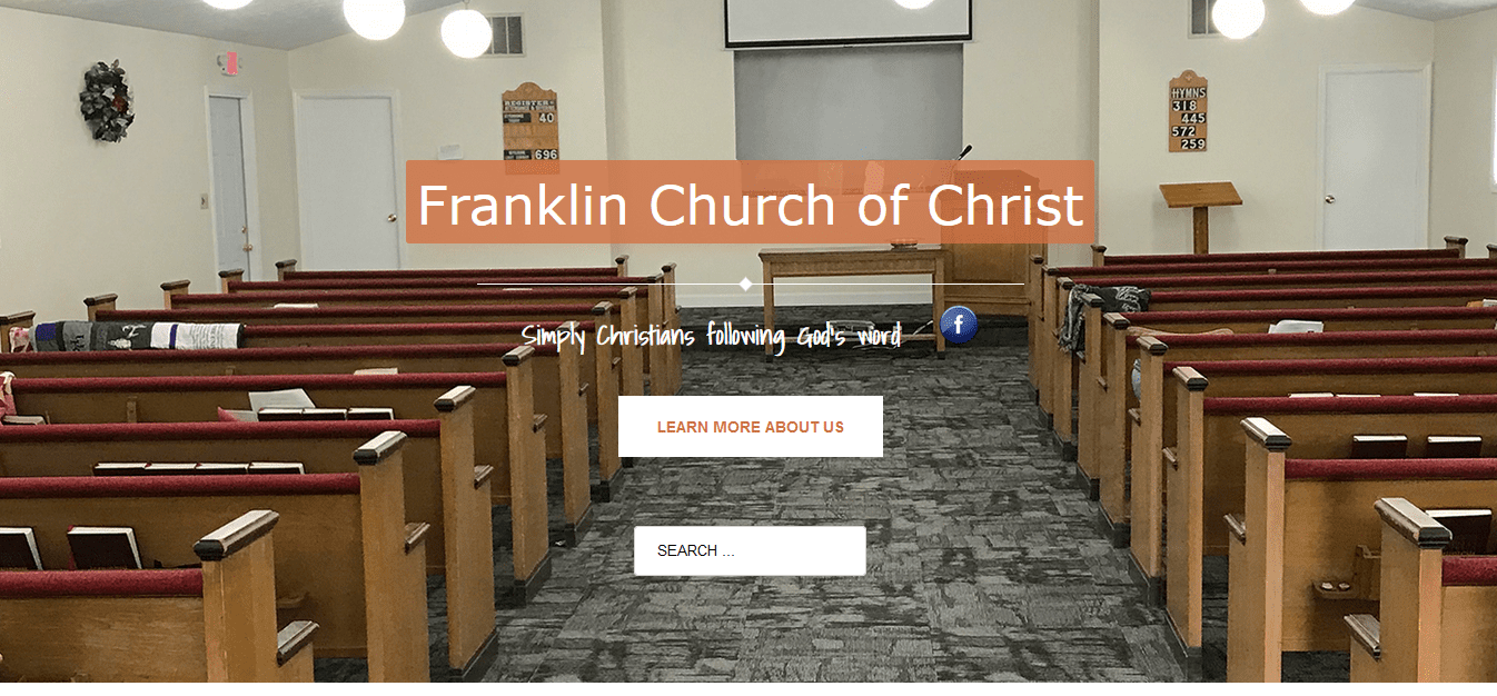 Screenshot of Franklin Church of Christ