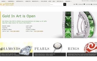 Website screenshot, jewelry store with locations in Mt. Dora, Fl and Lady Lake, FL
