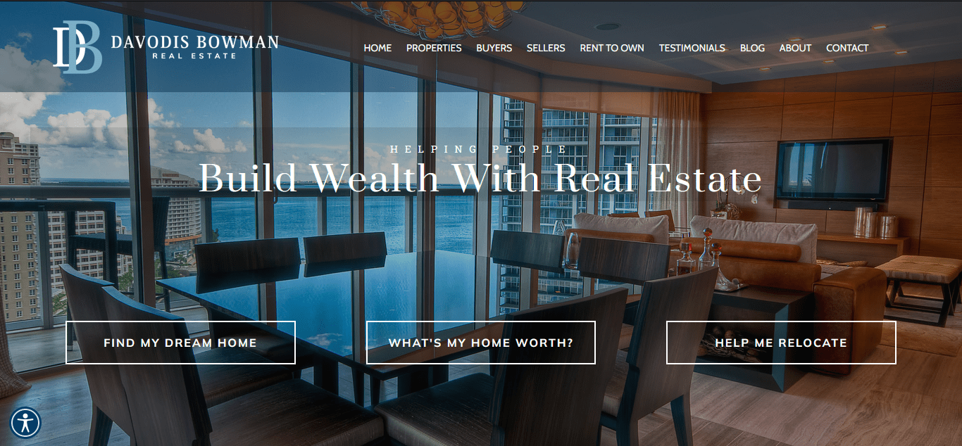 Davodis Bowman Real Estate Website Screenshot