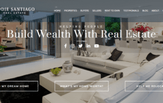 Screenshot of Website of Eddie Santiago Real Estate