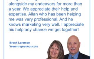 Testimonial from Featured Client Brock Laramee