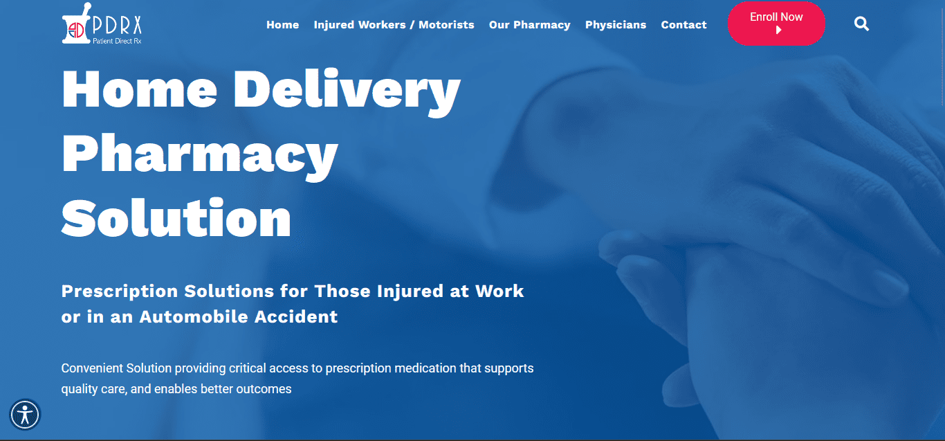 PDRX Pharmacy, Featured Client Website Screenshot