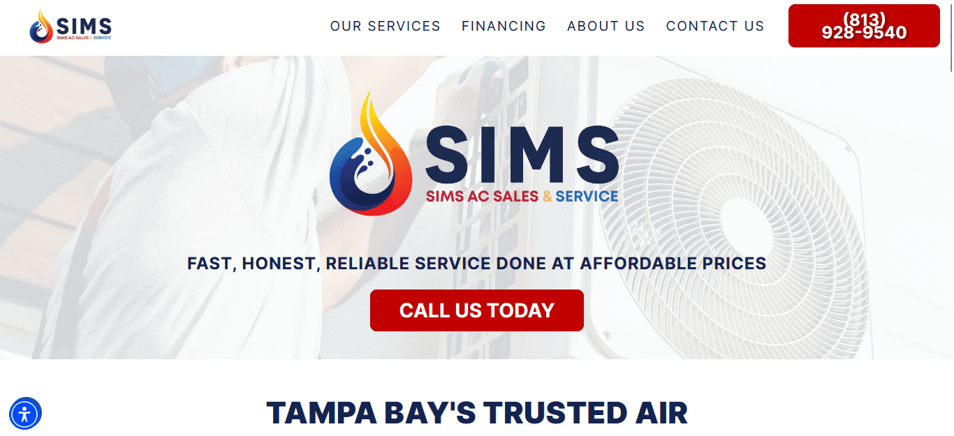 Sims Heating & Air, Featured Client 